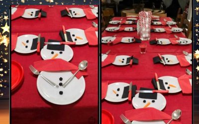tavola pupazzo di neve