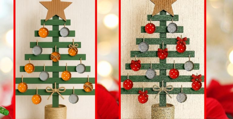 Mini alberello di Natale home made per chi ha poco spazio: il tutorial