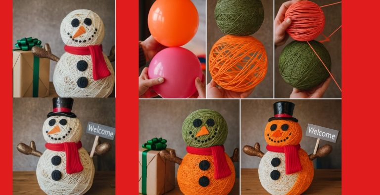 Come fare un pupazzo di neve con spago e palloncini