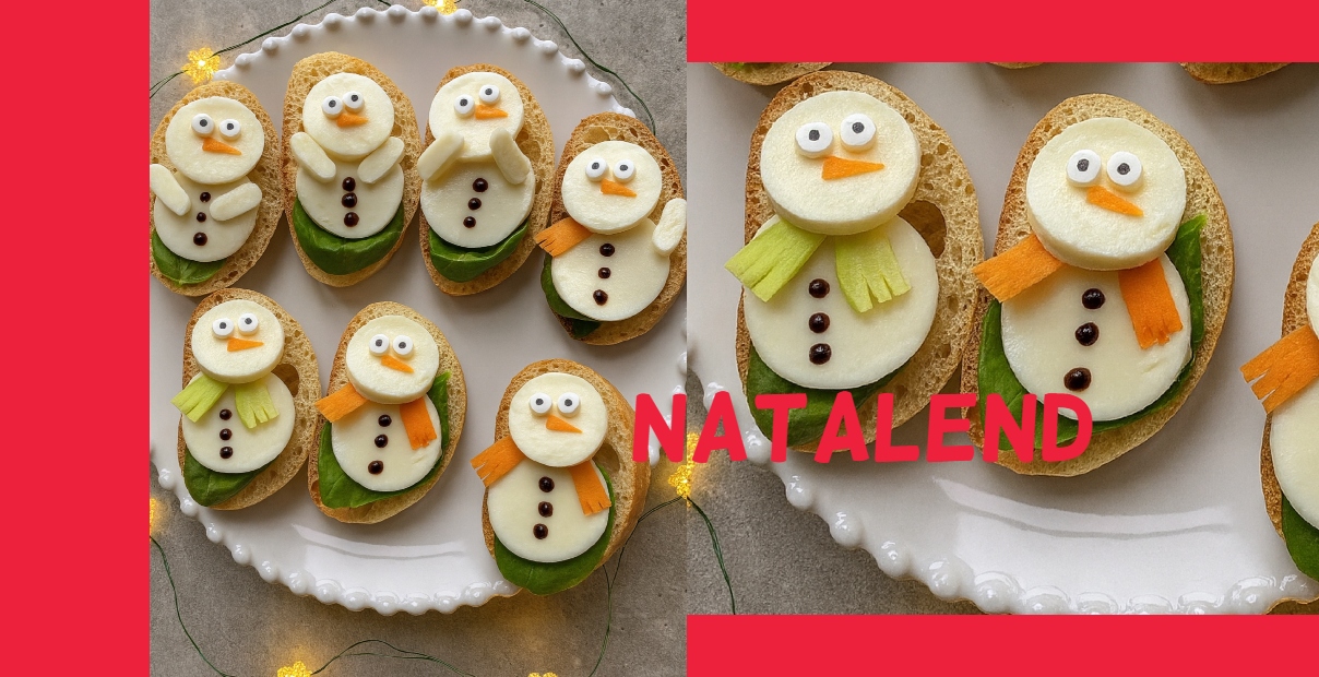 tartine pupazzo di neve