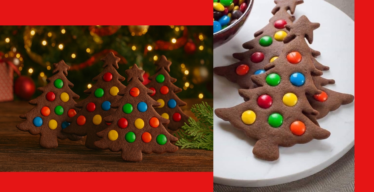 biscotti di natale a forma di albero