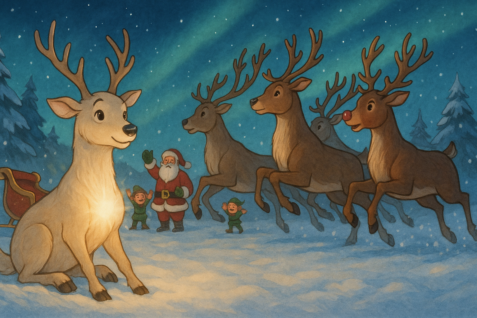 renna favola babbo natale