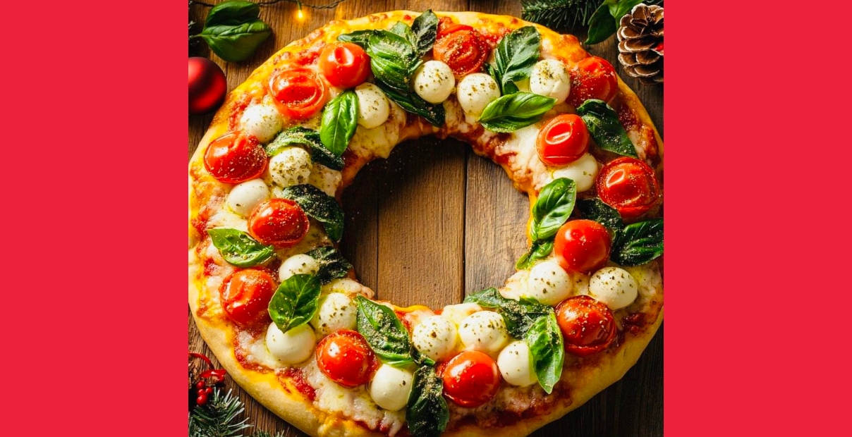 pizza ghirlanda di natale