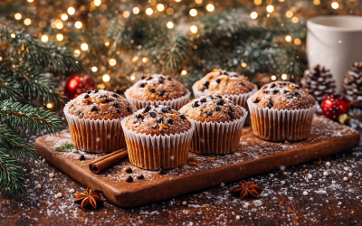 Ricetta Muffin natalizi in friggitrice ad aria (6 muffin) muffin natalizi friggitrice ad aria