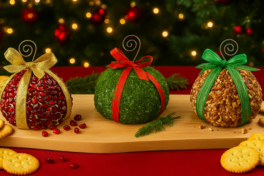 palline natale di formaggio