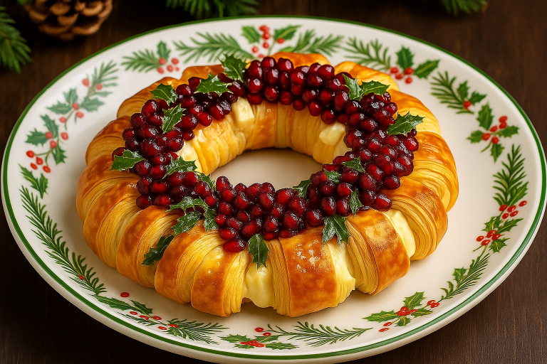 Ricette con la sfoglia: ghierlanda natalizia al sapore di brie