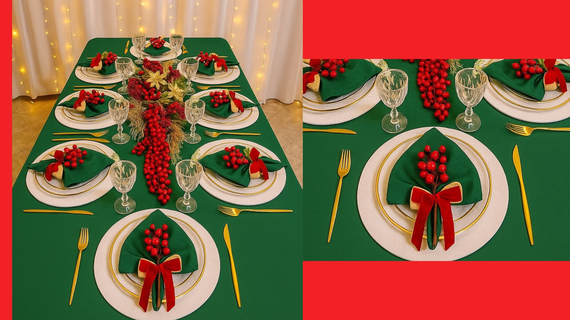 la tavola di natale idee rosso verde