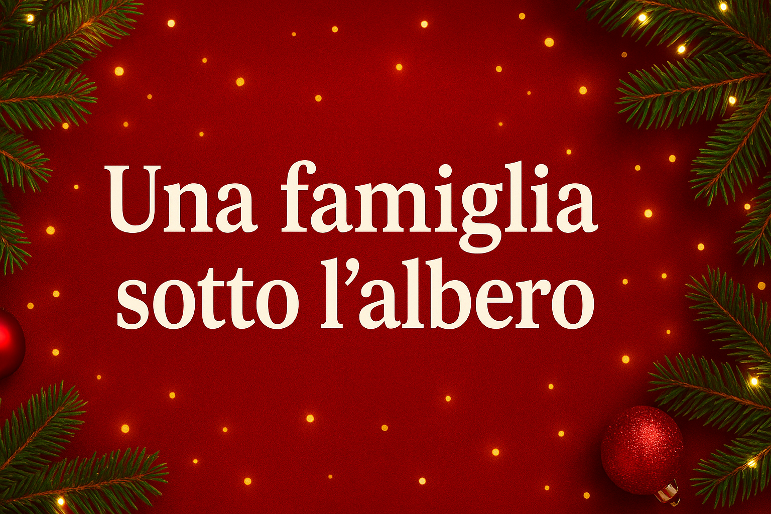 una famiglia sotto l'albero