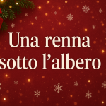 una renna sotto l'albero