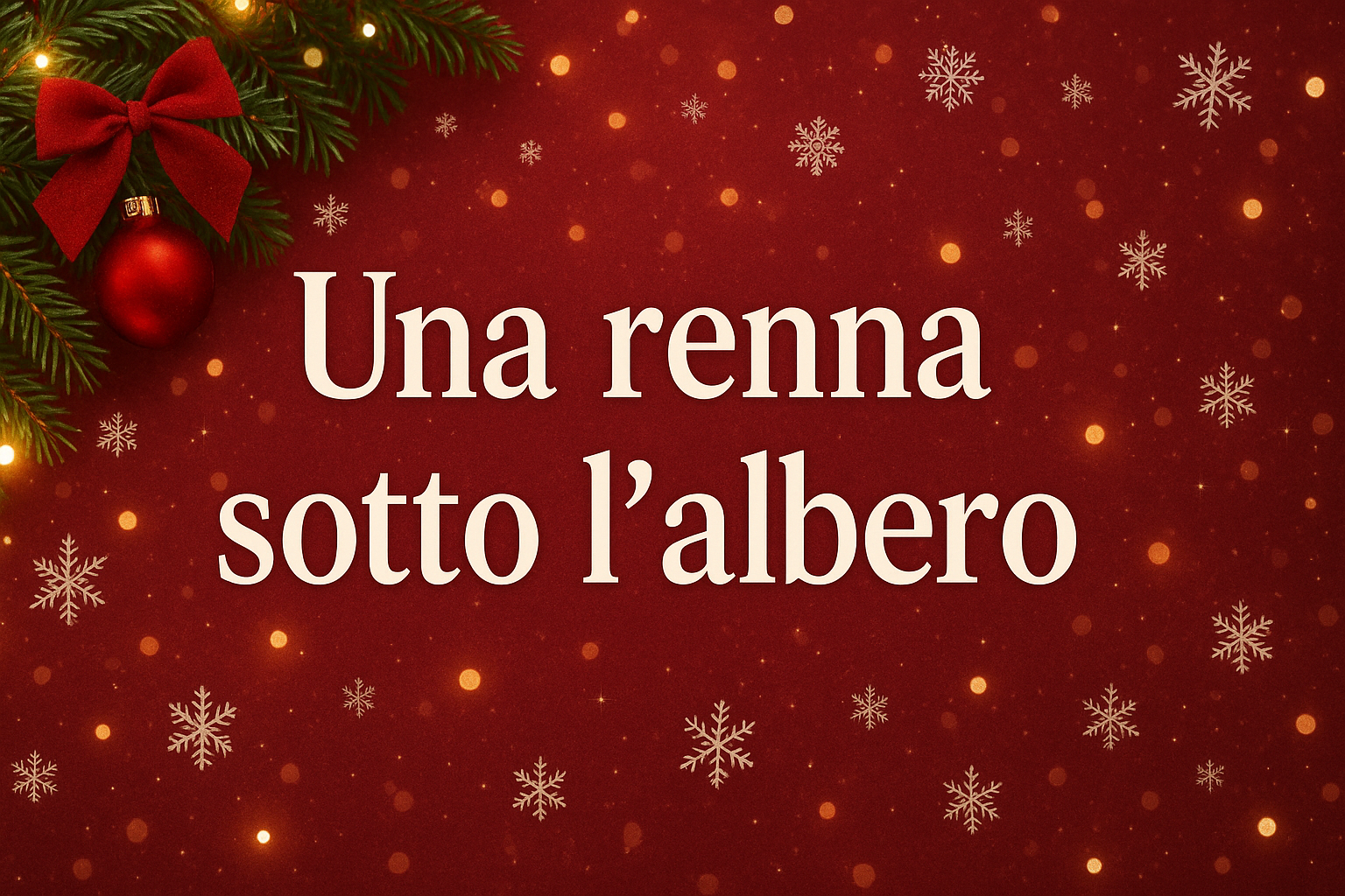 una renna sotto l'albero